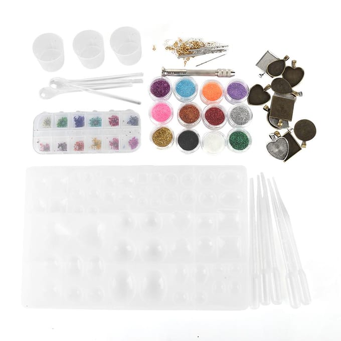 DIY Siliconen Hars Sieraden Gietmallen Hars Maakset Knutsels Maakgereedschap white