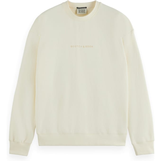 Scotch & Soda Core - Logo Front Chest Sweatshirt Off White Taglia: M | Maglioni a maglia Outlet | Uomo | Bianco