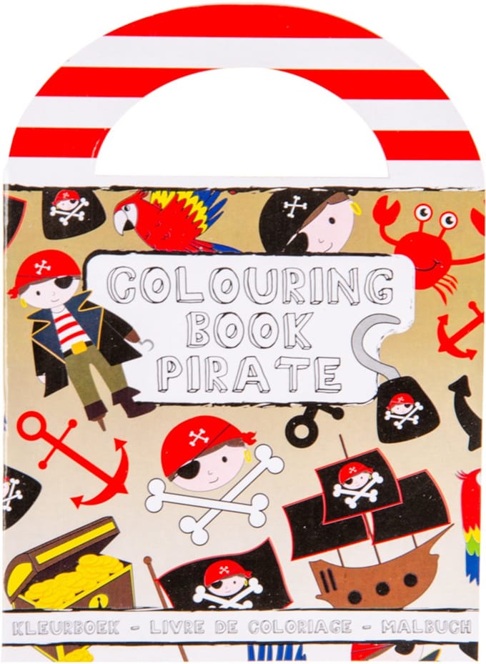 Duckiez Kleurboek Met stickers Piraat - 1 stuk