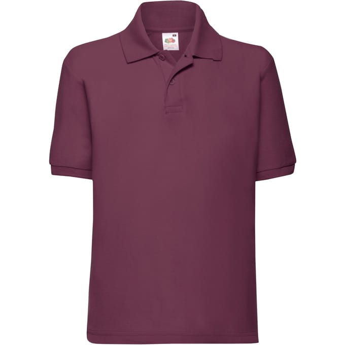 Fruit of the Loom Kinder/Kinder 65/35 Poloshirt (Bourgondië)