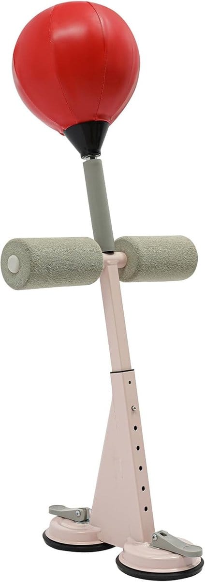 Bokszak met standaard - Opblaasbare boksbal - Bokstraining thuis - 6 standen verstelbaar - 76 cm hoog - Rood