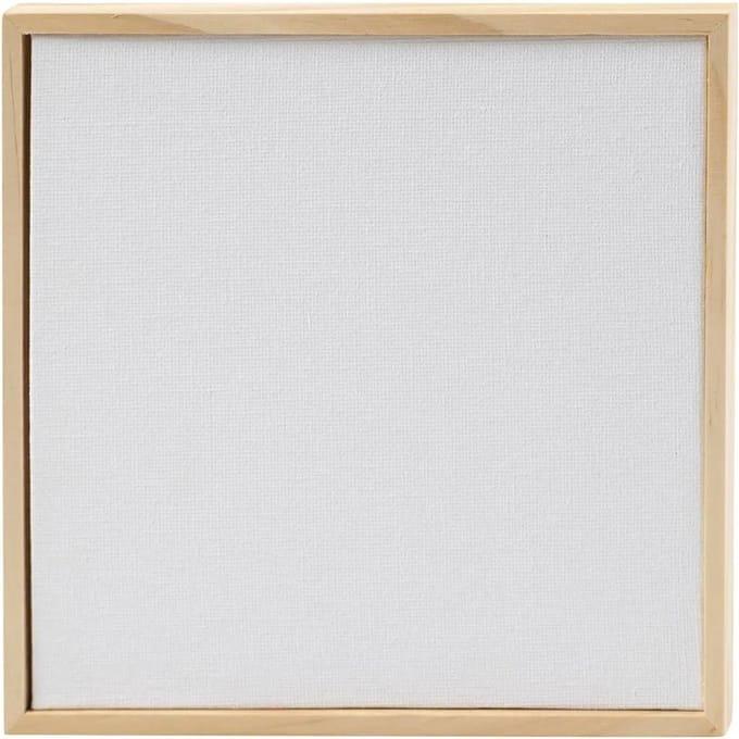 Canvaspaneel Creativ Company met lijst 158x158mm wit