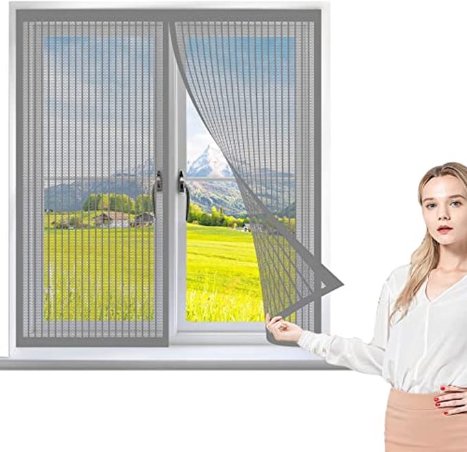 Magnetisch raamscherm 90 x 195 cm voor insectenbescherming