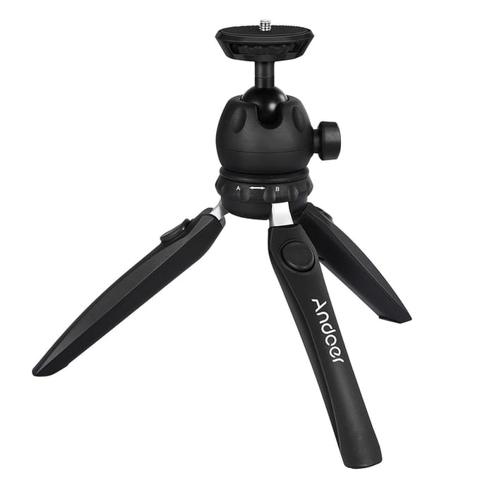 Andoer H20 Mini Tafelblad Statief Draagbare Opvouwbare Telefoon Camera Statief met Afneembare Bal