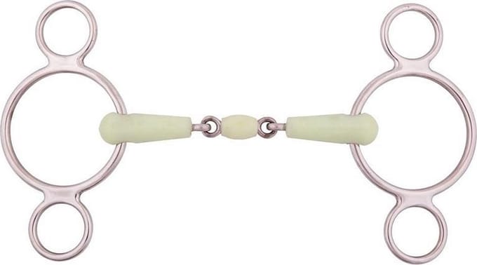 3 ring bit voor verstelbare paard dubbele pauze BR Equitation Apple Mouth