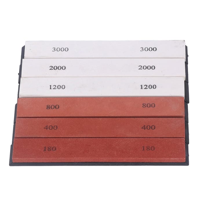 6 STUKS Messenslijpsteen 180 400 800 1200 2000 3000 Korrel Wetsteen Messenslijper voor Lemmet white