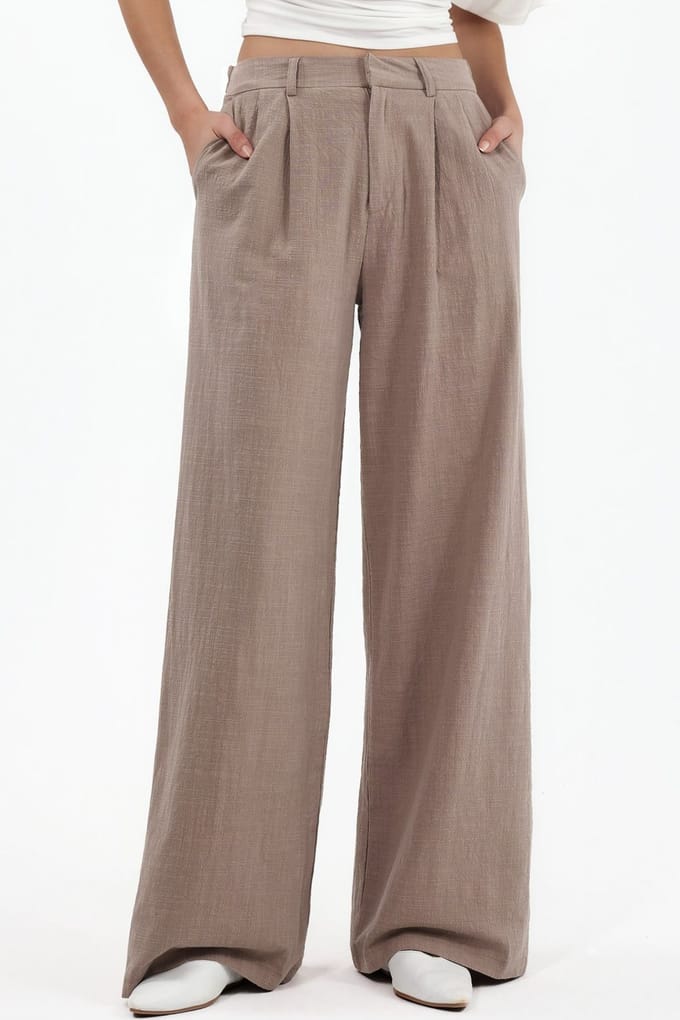 Hoge Taille Wijde Pantalonbroek