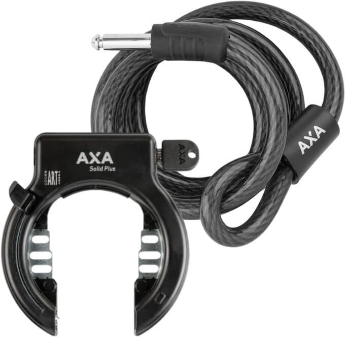 AXA Solid Plus Ringslot ART2 + AXA RLD 180 cm Insteekkabel
