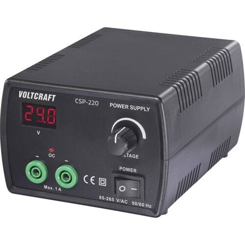 VOLTCRAFT CSP-220 Labvoeding, regelbaar wisselspanning 0 - 24 1 A (max.) 24 W Aantal uitgangen 1 x