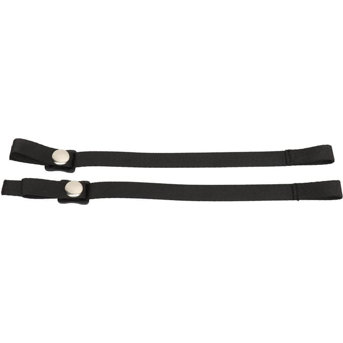 2 stuks kinband voor ijshockeyhelmen, kinband voor ijshockeyhelmen met enkele versterkte drukknopen black