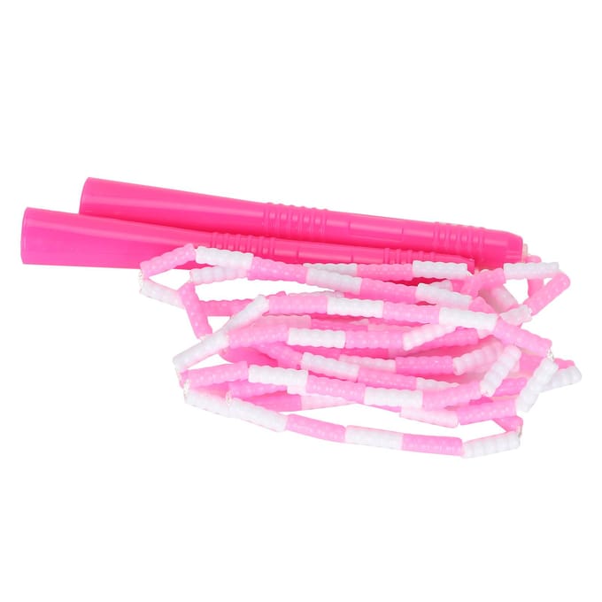 Roze Zacht Springtouw Verstelbaar Plastic Kralen String Vormbehoud voor Mannen Vrouwen Kinderen pink