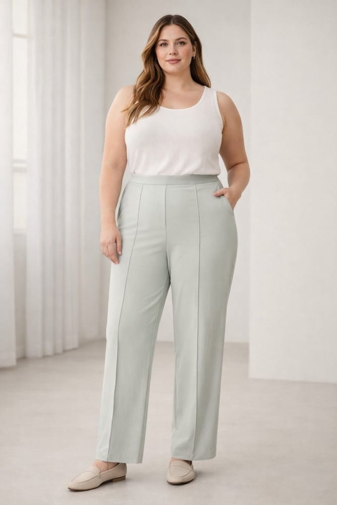 YEST CURVE Robin Essential Bottoms - Pastel Green - maat WX-0(44) / L30