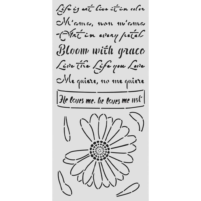 Sjabloon "Daisy Art - He loves me"