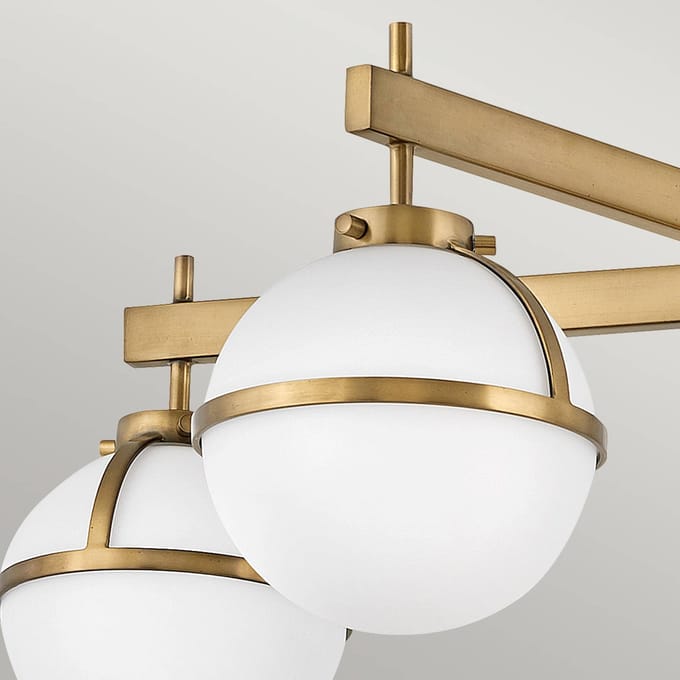 Hinkley LED Plafond Badkamerlamp Hollis | 5X E14 Max 40W | IP44 | Dimbaar | Heritage Brass
