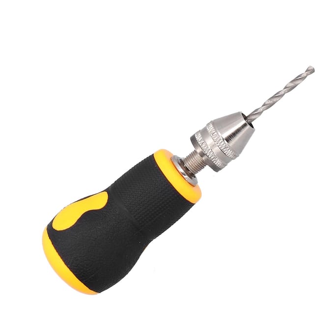 Mini Schroevendraaier Draagbaar Anti Slip Hand Schroevendraaier Hand Twist Boor 0.5?3.2mm Boorgereedschap black