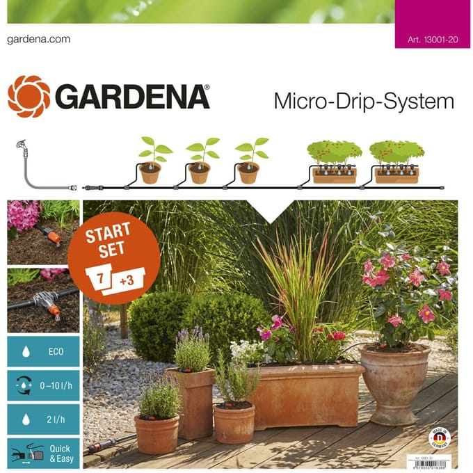Gardena Micro Drip Startset M Voor Bloempotten Automatische Bewatering Terras