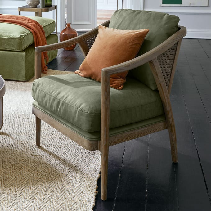 LOBERON Fauteuil Monterina groen/bruin
