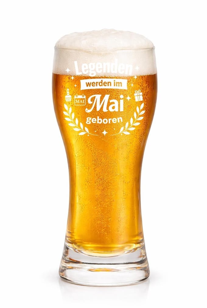 Dailygoods - Bierglas 470 ml - Perfect verjaardagscadeau voor mannen