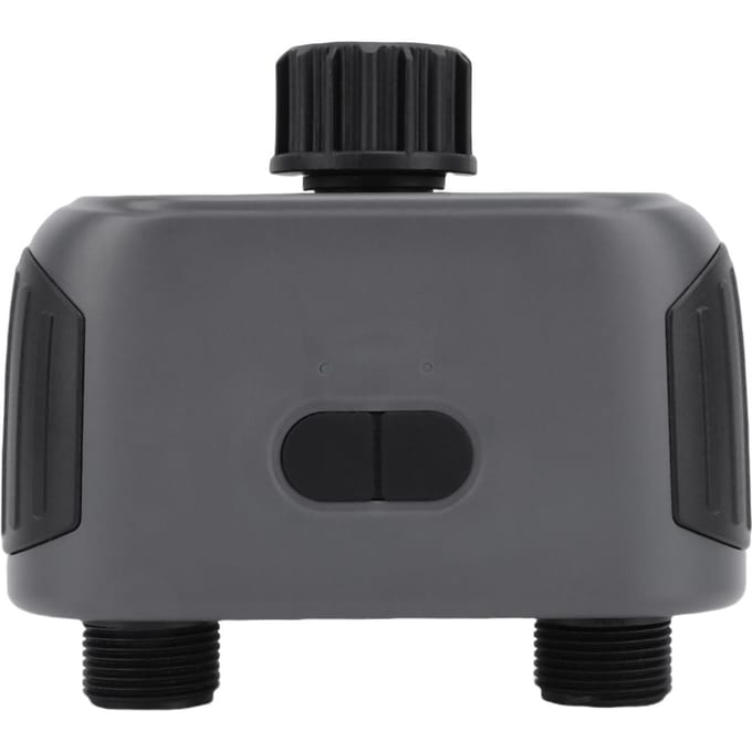 Minuteur d'irrigation WiFi 2 sorties Arrosage réglable Contrôleur de vanne d'eau intelligent avec passerelle gray