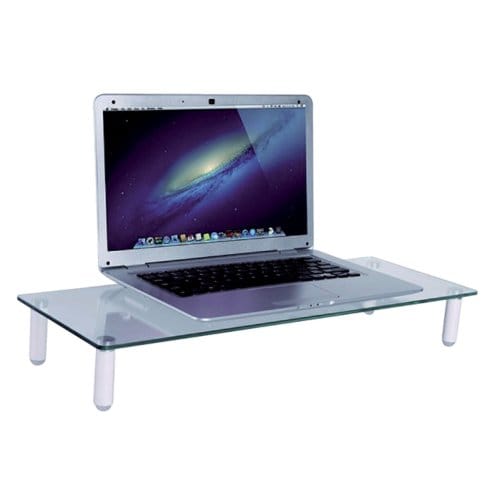 Neomounts NSMONITOR10 Monitorstandaard Hoogte: 8 cm (max) Transparant