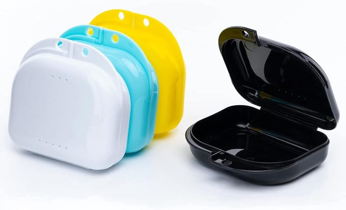 Set van 4 Opbergdoosjes voor Kunstgebit en Gebitsbeschermers met Ventilatie