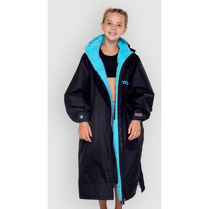 Dryrobe Advance Long Sleeve Kids 5-9 Surf Poncho zwart