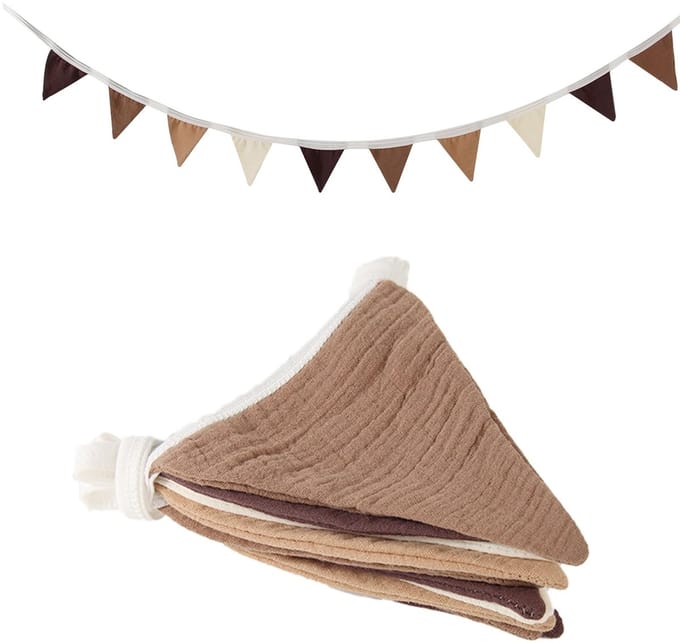 Dailygoods- Vlaggenketting 2,55 meter - Kleurrijke Vlaggetjesslinger
