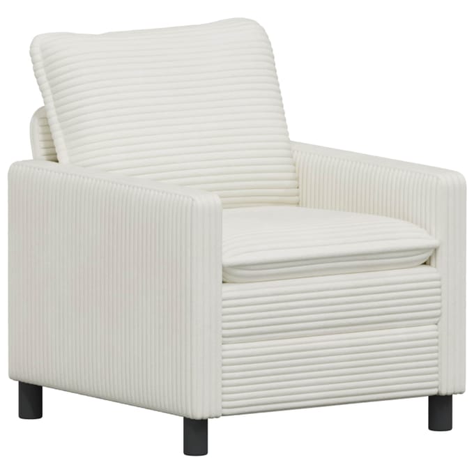 vidaXL - Bank - Crèmekleurig - 76 - x - 81 - x - 87,5 - cm - Polyester