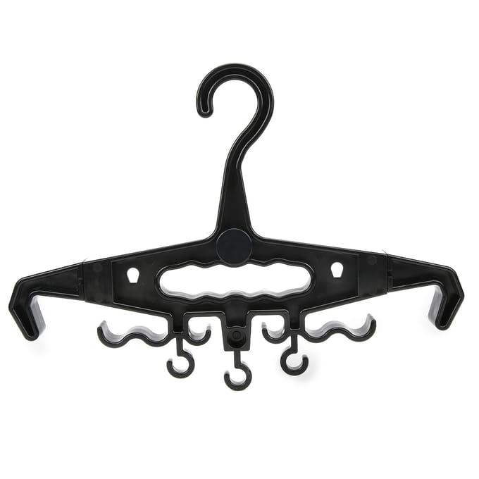 Zware multifunctionele uitrustingshanger Afneembare industriële plastic hanger Buiten Jagen black