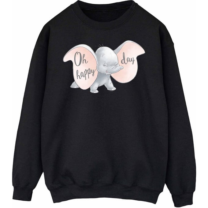 Disney Dames/Dames Dumbo Happy Day Sweatshirt (Zwart)