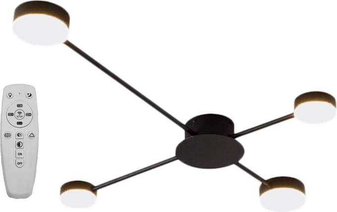 Toolight App519-4C Plafonnière Zwart 110X66,5X10Cm