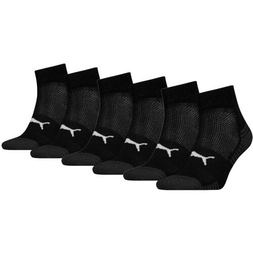Puma Sport Cushioned Quartersokken Light 6-pack Zwart-43/46