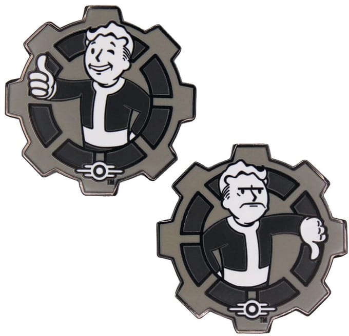 FaNaTtik Fallout Collectable Coin Decision Black & White Limited Edition Coins