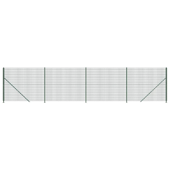 vidaXL - Draadgaashek - met - flens - 2,2x10 - m - groen