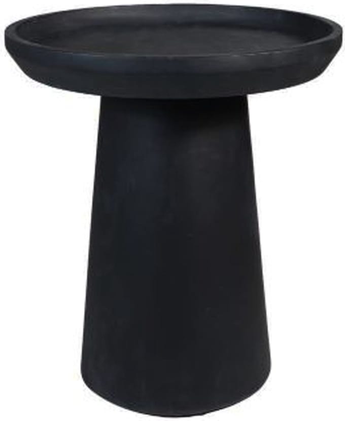 HSM Collection-Ronde Bijzettafel Drum-45x45x50-Zwart-Mango