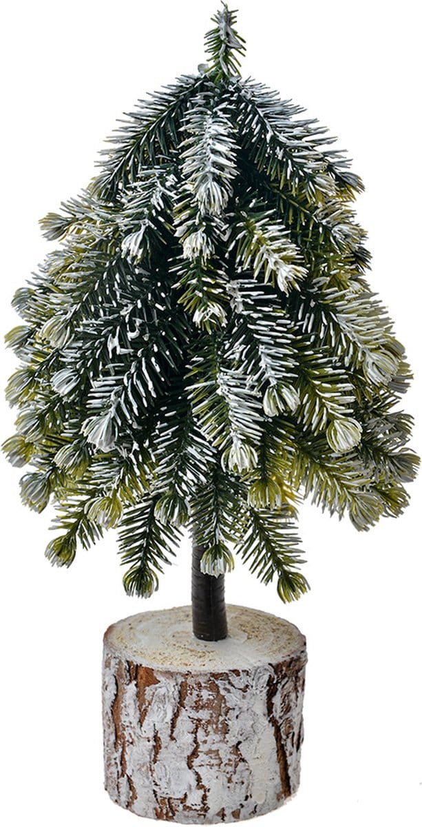 Clayre & Eef Kerstdecoratie Kerstboom 11x11x25 cm Groen Kunststof