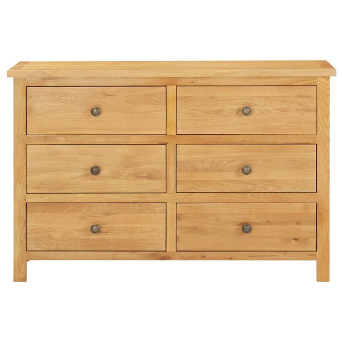 vidaXL - Ladekast - 105x33,5x73 - cm - massief - eikenhout