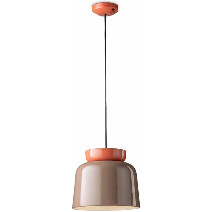 Ferroluce Hanglamp Corcovado, oranje/bruin
