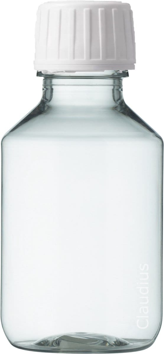 Lege Plastic Fles 100 ml PET transparant - met witte dop - set van 10 stuks - Navulbaar - Leeg
