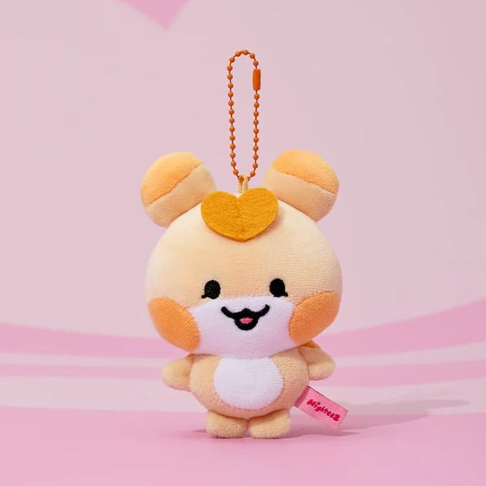 ATEEZ [MIGHTEEZ] POP UP MD MINI PELUCHE Porte-clés Hongyo beige