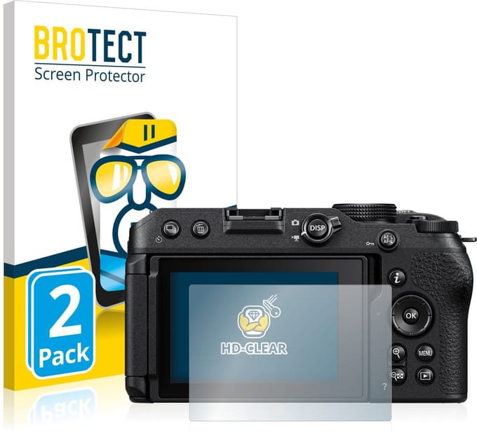 BROTECT - Screenprotector voor Nikon Z 30 - Folie Beschermfolie transparant 2 Stuks