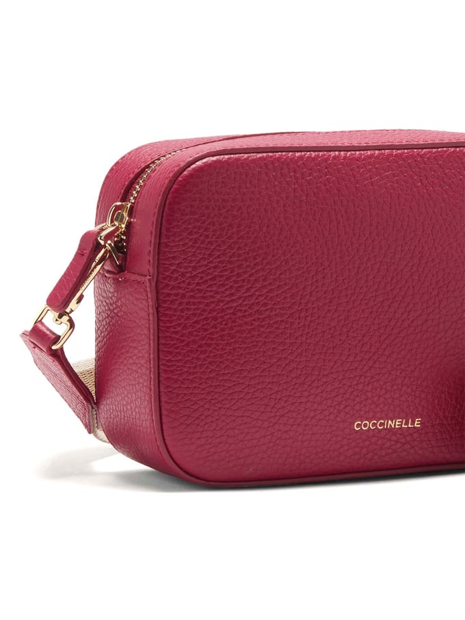 COCCINELLE Leren Schoudertas Tebe Crossover Bag Sangria (rood)paars