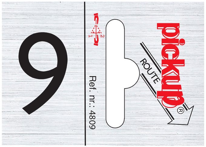 Pickup Route alulook 25x44 mm - cijfer 9
