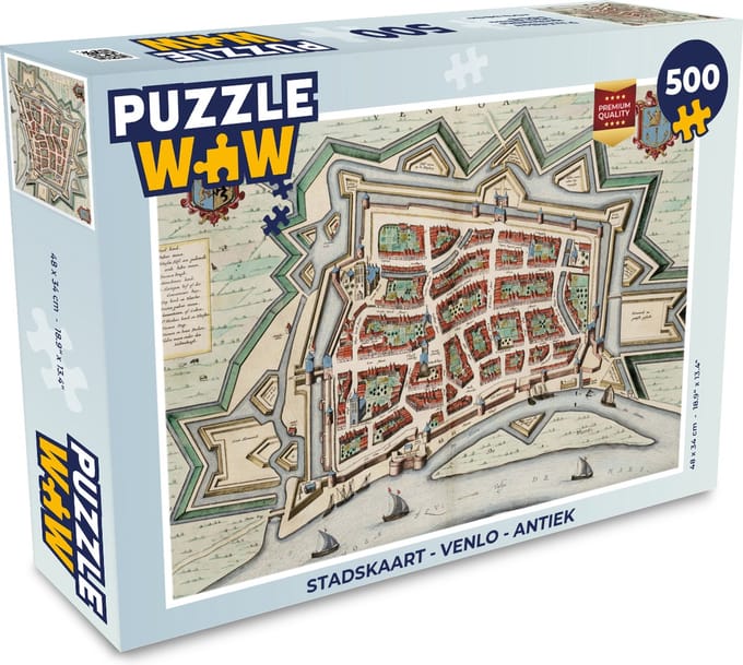 Puzzel Stadskaart - Venlo - Antiek - Legpuzzel - Puzzel 500 stukjes - Plattegrond