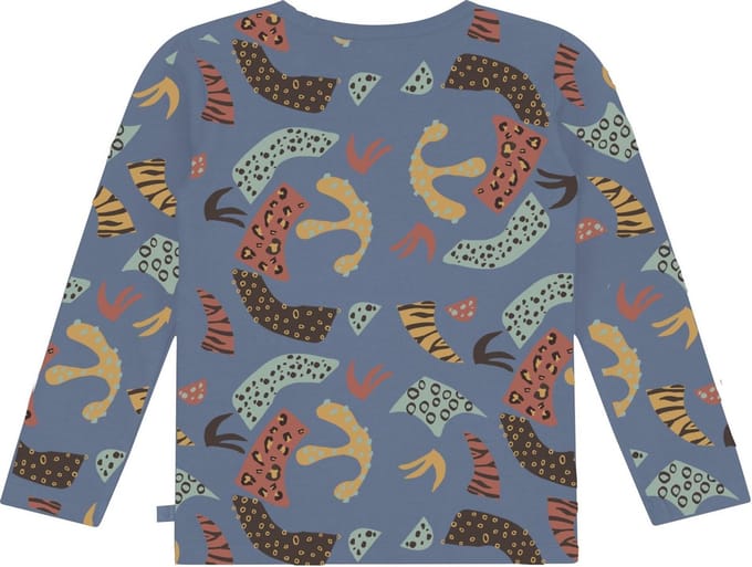 lange mouwen T-shirt met abstracte all over print
