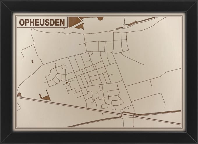 Houten stadskaart van Opheusden