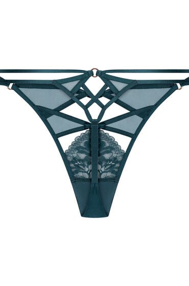 Hunkemöller Hoog uitgesneden string Amel Blauw