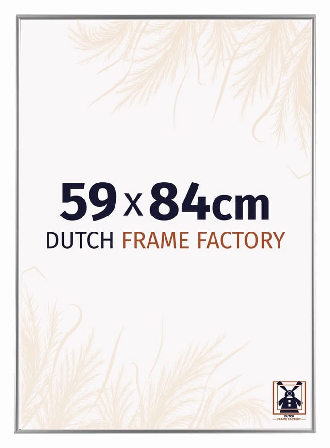 Fotolijst 59x84 cm - Kunststof - Zilver Hoogglans - Easy