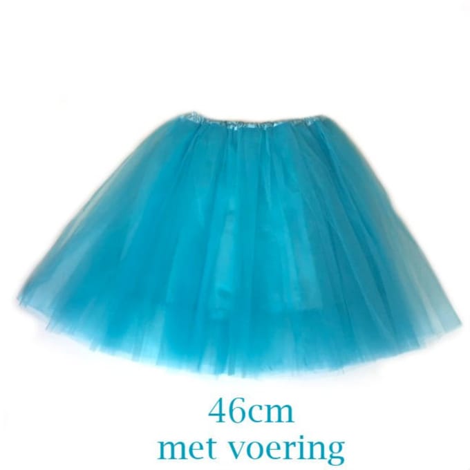 tutu aquablauw met voering - 46 cm