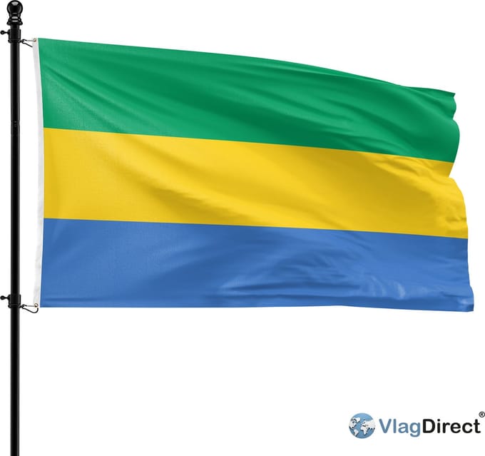 VlagDirect - Gabonese vlag - Gabon vlag - 90 x 150 cm